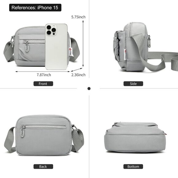 Nylon Small Womens Crossbody Bag Casual Shoulder Handbag Mini Purse With Adjusta - Picture 2 of 6